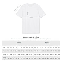 Load image into Gallery viewer, Stanley Stella unisex tee size chart. A Grand Old Tee.
